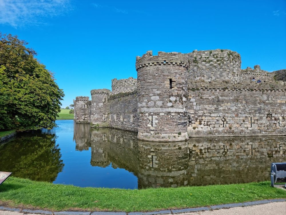 Beaumaris Castle - begun 1295, halted for lack of money, and unfinished when Master James died in 1309.